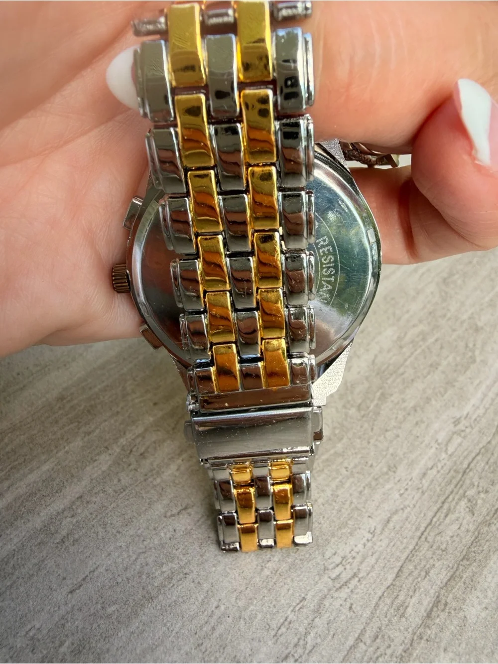 Montres Carlo Quartz Men's Two-Tone Black & Gold Watch